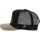 Hooey Men's Black/Tan Shed 5-Panel Trucker Snapback Hat 6043T-BKTN