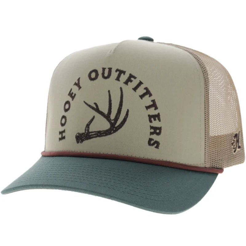Hooey Boy's Youth Tan/Green Shed 5-Panel Trucker Snapback Hat 6043T-TNGR-Y