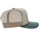 Hooey Boy's Youth Tan/Green Shed 5-Panel Trucker Snapback Hat 6043T-TNGR-Y