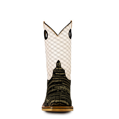 Men's Horsepower Caiman Print Steel Toe Boot 12" HPW2501 - Crazy House Western Wear