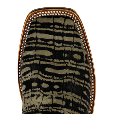 Men's Horsepower Caiman Print Steel Toe Boot 12" HPW2501 - Crazy House Western Wear