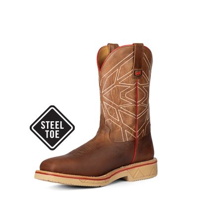 Men's Horse Power Steel Toe Distressed Bison Work Boots HPW2511