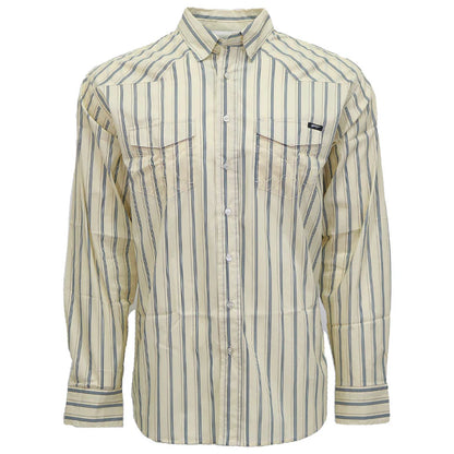 Men's Hooey "Maverick" Long Sleeve Pearl Snap Shirt HT1864WH