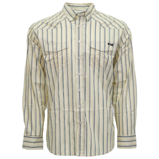 Men's Hooey "Maverick" Long Sleeve Pearl Snap Shirt HT1864WH