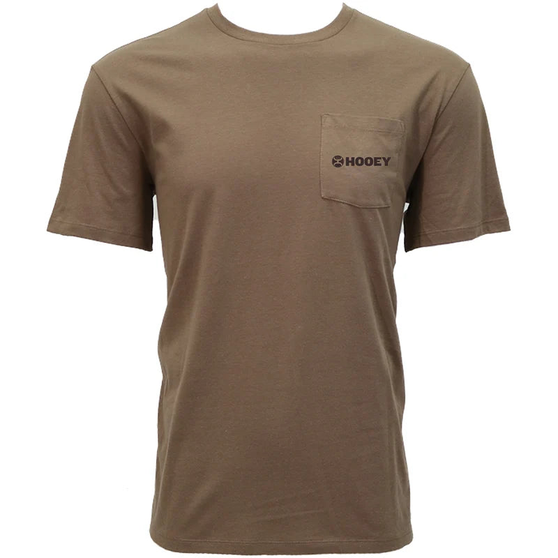 Hooey Men's Brown Zenith Front Pocket T-shirt with Brown Serape Logo HT2605BR