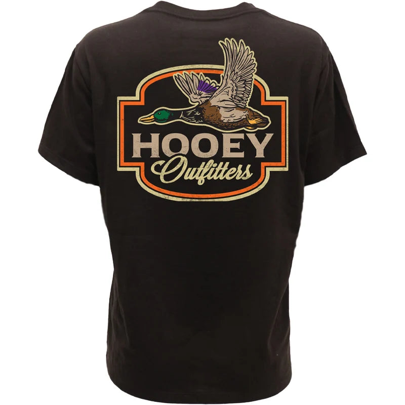 Hooey Men's Dark Brown Flock Shot Outfitters T-shirt HT2610DKBR