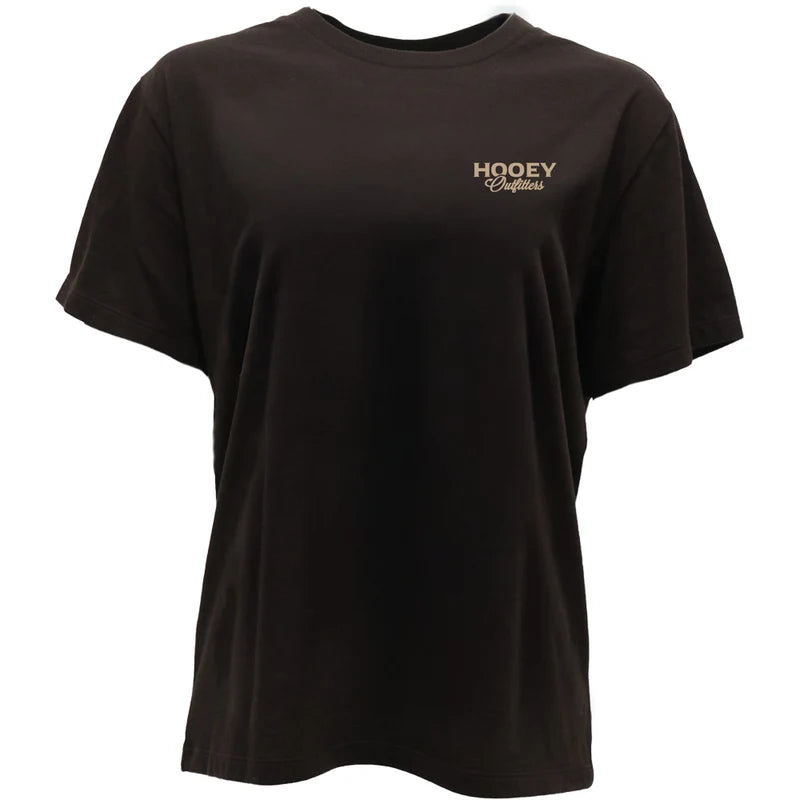 Hooey Men's Dark Brown Flock Shot Outfitters T-shirt HT2610DKBR