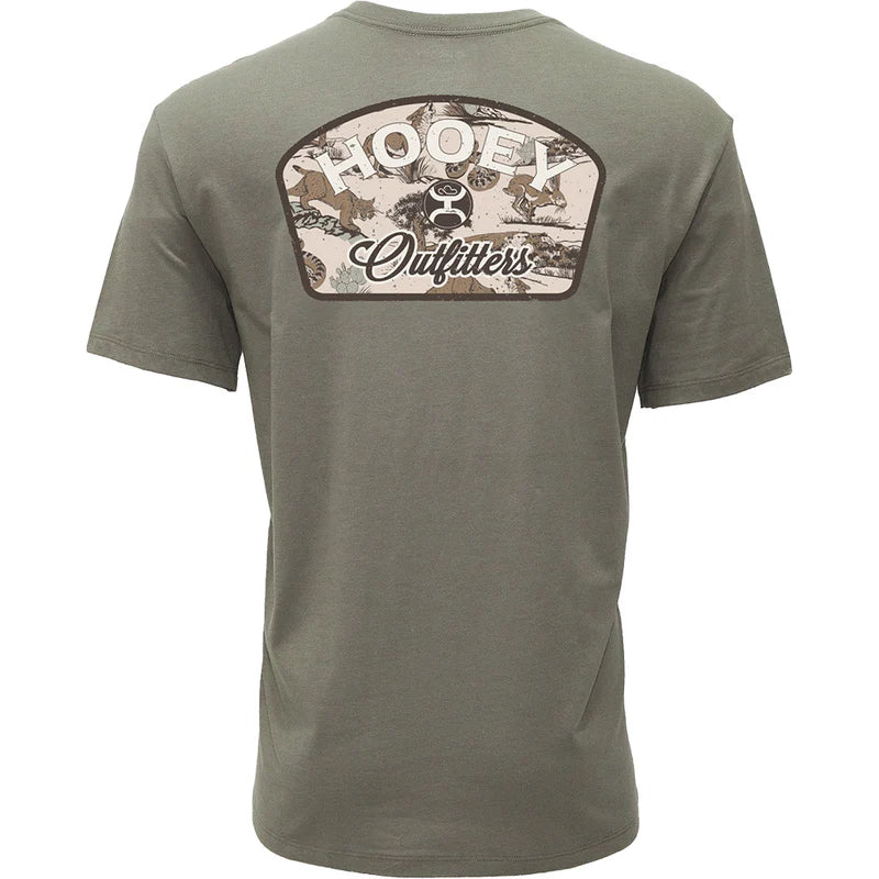 Men's Hooey "Outfitters" Green Hooey Outfitters T-shirt HT2615OL