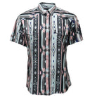 Men's Hooey Short Sleeve Pearl Snap Pink Aztec Shirt HT2621PKAZ