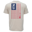 Men's Hooey "1776" Cream with Red and Blue Flag Hooey T-shirt HT2671CR