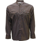Hooey Men's Brown with Print Maverick Long Sleeve Button Up Shirt HT2691BR