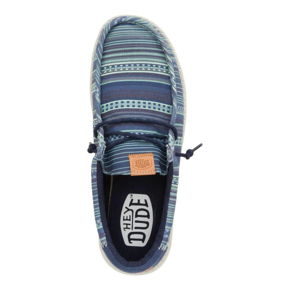 Men's Hey Dude Wally Surf Shawl Navy Blazer & Multi Shoes 43092-4UX