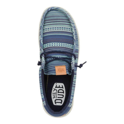 Men's Hey Dude Wally Surf Shawl Navy Blazer & Multi Shoes 43092-4UX