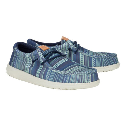 Men's Hey Dude Wally Surf Shawl Navy Blazer & Multi Shoes 43092-4UX