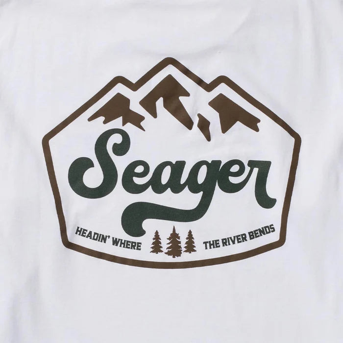 Seager Men's White High Country Long Sleeve Tee MTH26HIGHCLSWHT