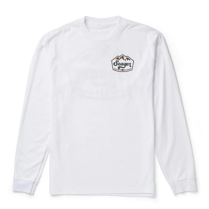 Seager Men's White High Country Long Sleeve Tee MTH26HIGHCLSWHT