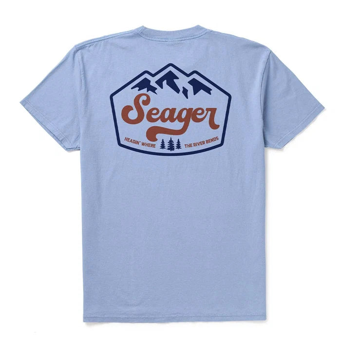 Seager Men's Faded Denim High Country Tee MTH26HIGHCBLU
