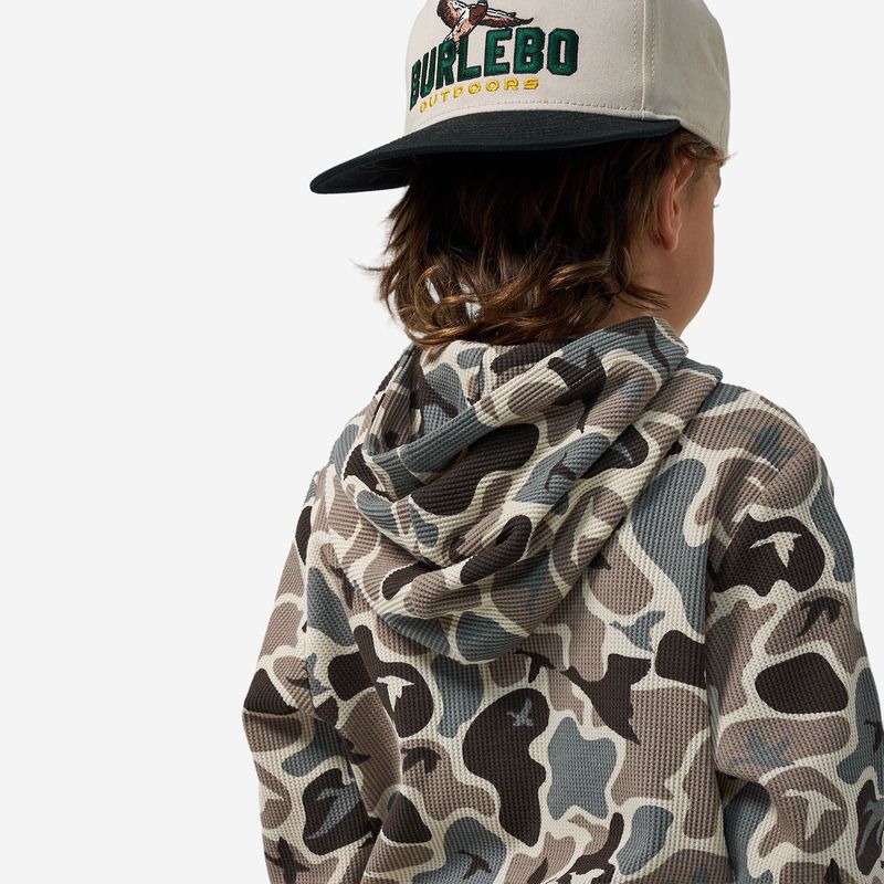 Burlebo Boy's Mallard Mayhem Camo Thermal Hoodie Y-TH-MMAYC
