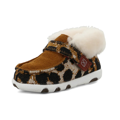 Girl's Twisted X Cheetah Driving Moc Shoes 