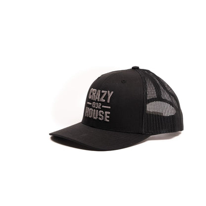 Crazy House Unisex Black Mesh Cap with Grey Stitching - Crazy House Western Wear