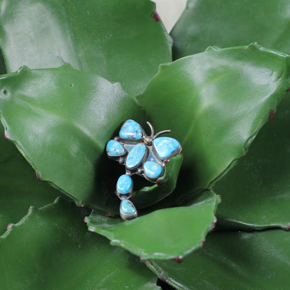 Women's Benjamin Piaso Turquoise Dragonfly Ring 8.5 - Crazy House Western Wear