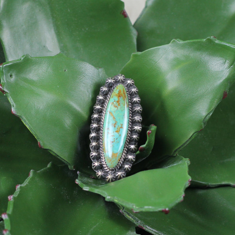 Women's Augustine Largo Kingman Turquoise Ring - Crazy House Western Wear