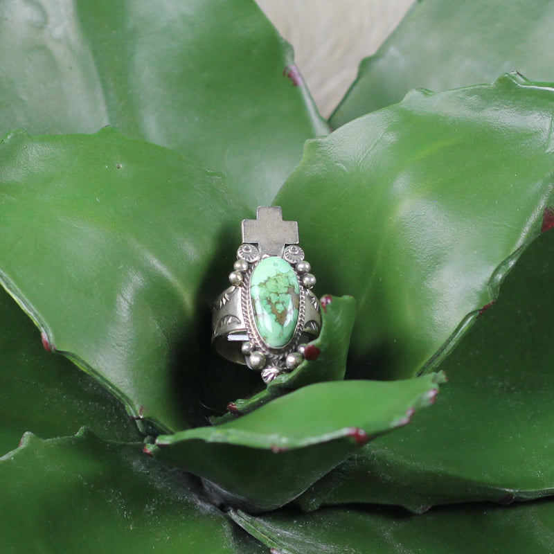 Women's Ella M. Linkin Sonoran Gold Turquoise Ring - Crazy House Western Wear