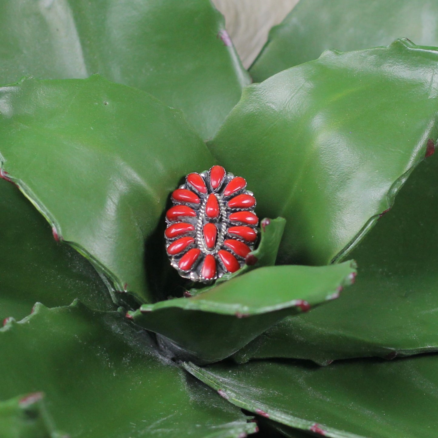 Women's Juliana Williams Cluster Red Coral Ring