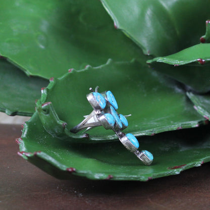 Women's Benjamin Piaso Turquoise Dragonfly Ring 8.5 - Crazy House Western Wear