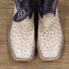 Anderson Bean Tan Vintage Full Quill Ostrich with 13" Black Aniline Top - Crazy House Western Wear