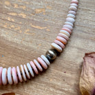 Bijoux Fab Pink Conch & Black Hematite Necklace - 23.5" NEC-SHE-053-PIN