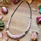 Bijoux Fab Pink Conch & Black Hematite Necklace - 23.5" NEC-SHE-053-PIN