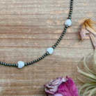 Bijoux Fab Sterling Silver Pearl Choker With Heart Freshwater Pearls - 15.5" NEC-STE-145-HEAR
