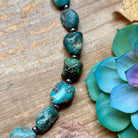 Bijoux Fab Blue Turquoise Nugget Necklace - Sterling Silver- 24" NEC-STE-045-TUR