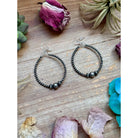 Bijoux Fab Sterling Silver Pearl Hoop Earrings EAR-HOO-182-STE