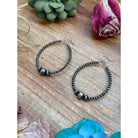 Bijoux Fab Sterling Silver Pearl Hoop Earrings EAR-HOO-182-STE