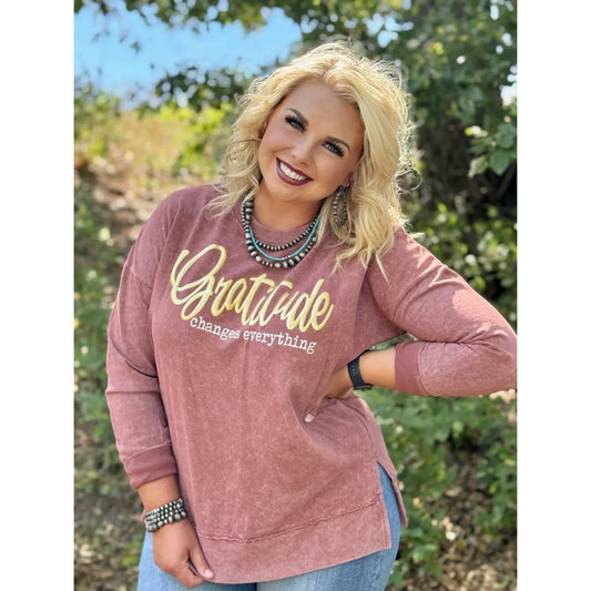 Women's Gratitude Changes Everything Sweater