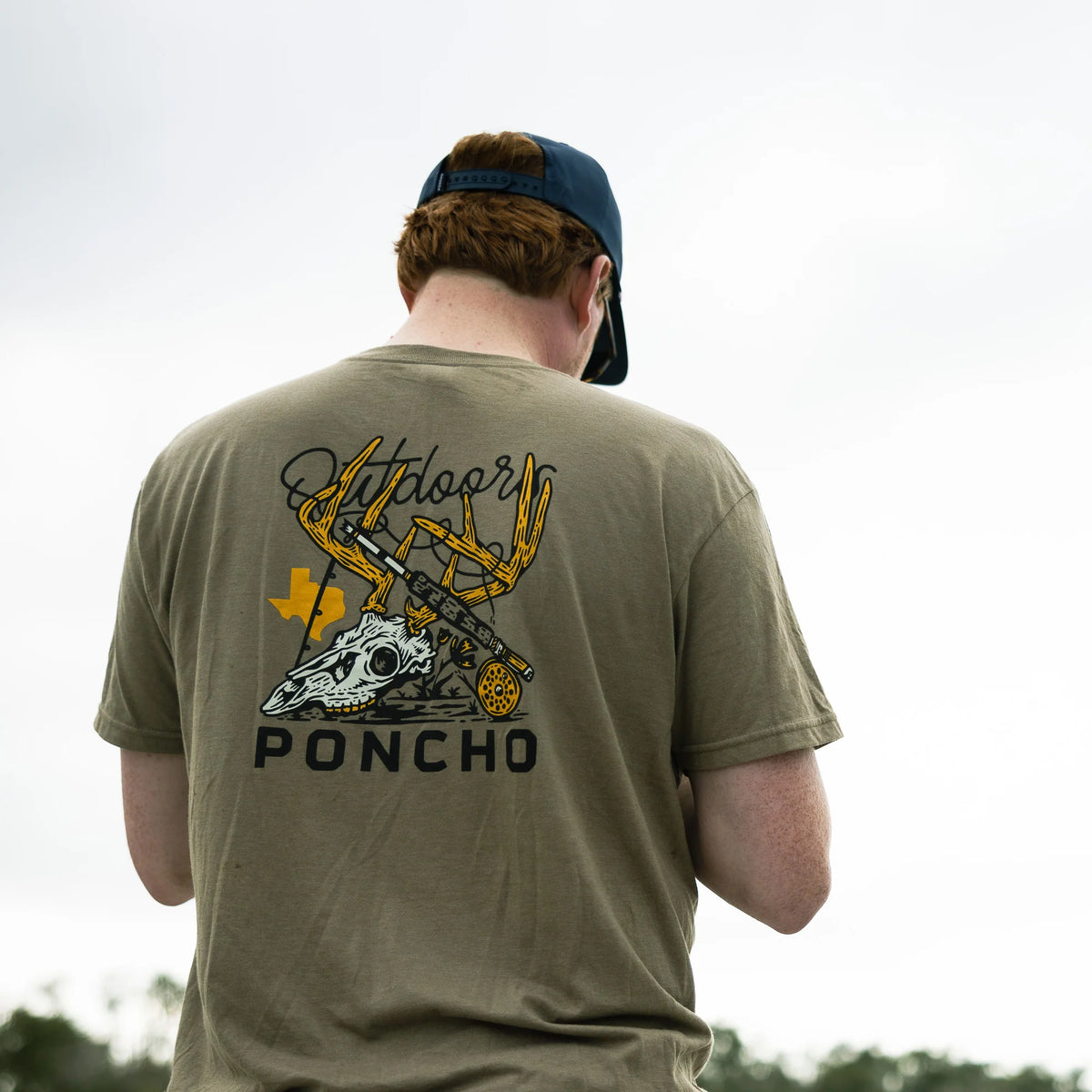 Poncho Men's Short Sleeve Tan Buck T-shirt 