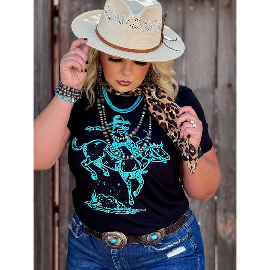 Women's Turquoise Roughrider T-shirt