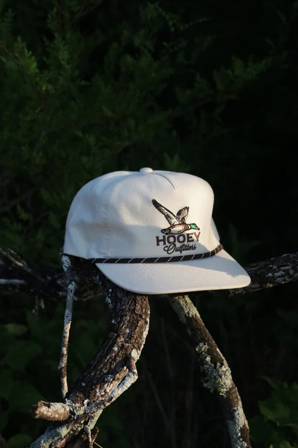 Hooey Men's Cream Mallard 5-Panel Full Surround Snapback 6038T-CR