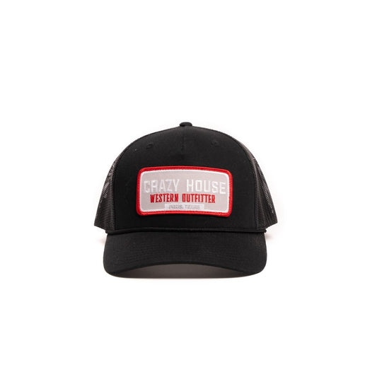 Crazy House Unisex Black Snapback with Outfitter Patch - Crazy House Western Wear