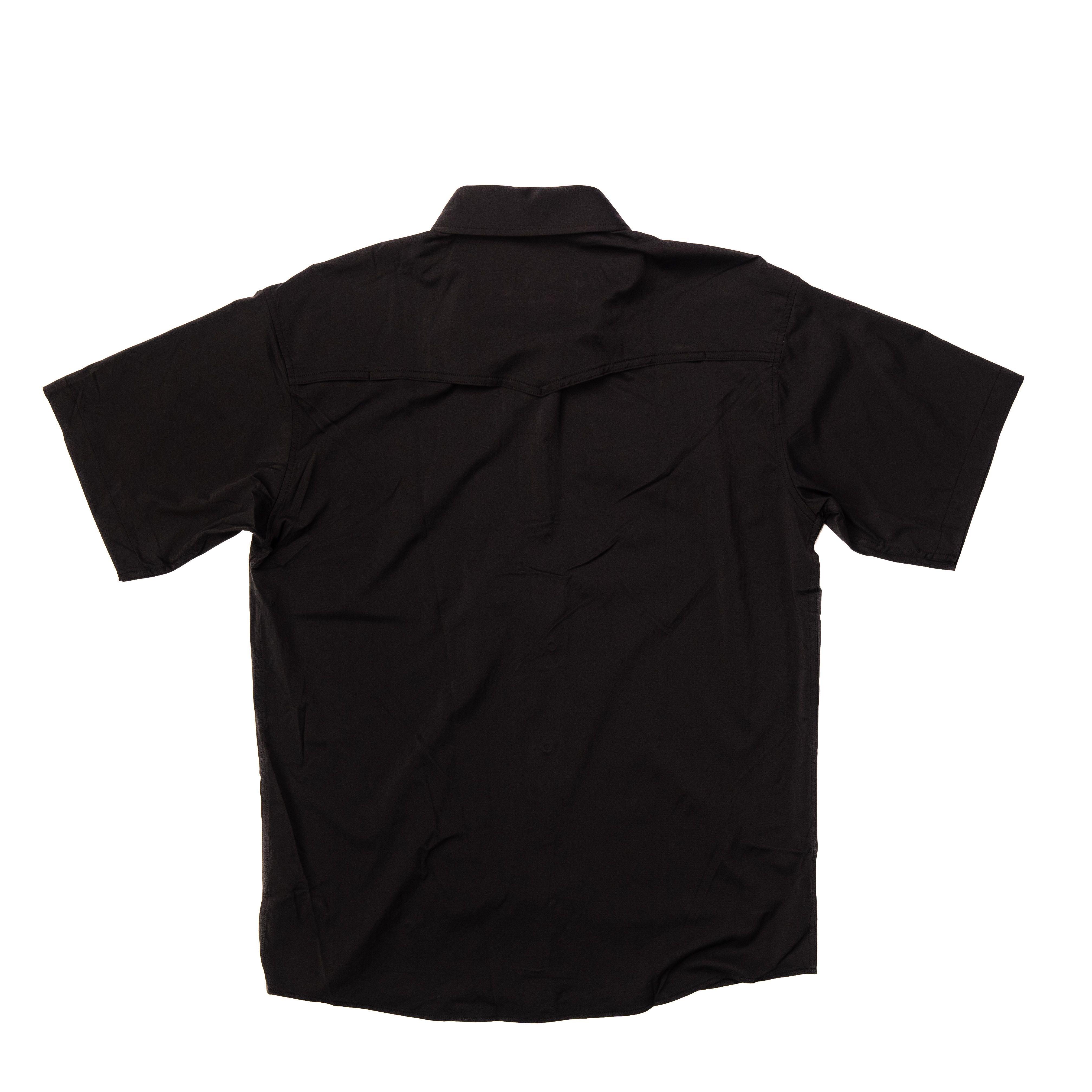 Men's Poncho Regular Fit Black Pearl Snap Shirt Bandera-Blk - Crazy House Western Wear