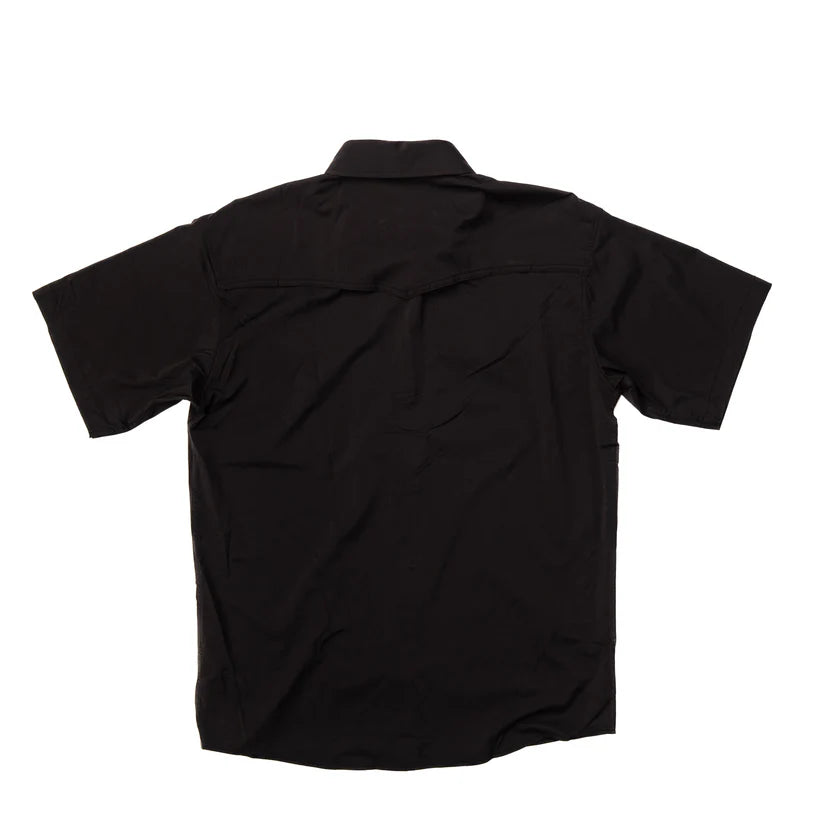 Men's Poncho Slim Fit Black Pearl Snap Shirt Bandera-Blk - Crazy House Western Wear