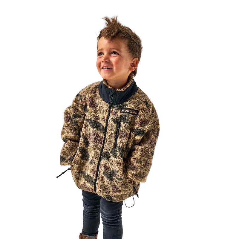 Burlebo Boy's Full Zip Jacket Rocky Mountain Camo Y-RMSFZ