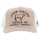 Men's Hooey "John Wayne" Tan and White Hat with Stitching 2566T-TNWH - Crazy House Western Wear