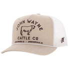 Men's Hooey "John Wayne" Tan and White Hat with Stitching 2566T-TNWH - Crazy House Western Wear