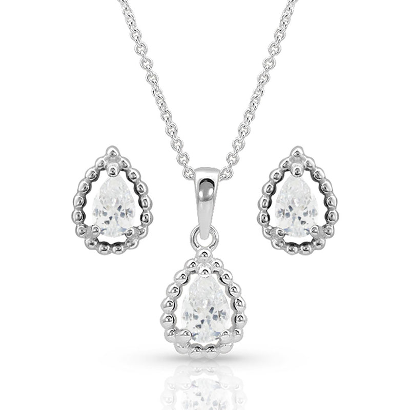 Women's Montana Silversmiths Arctic Rain Teardrop Jewelry Set JS4652