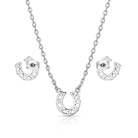 Women's Montana Silversmiths Delicate Glamour Horseshoe Jewelry Set JS5769