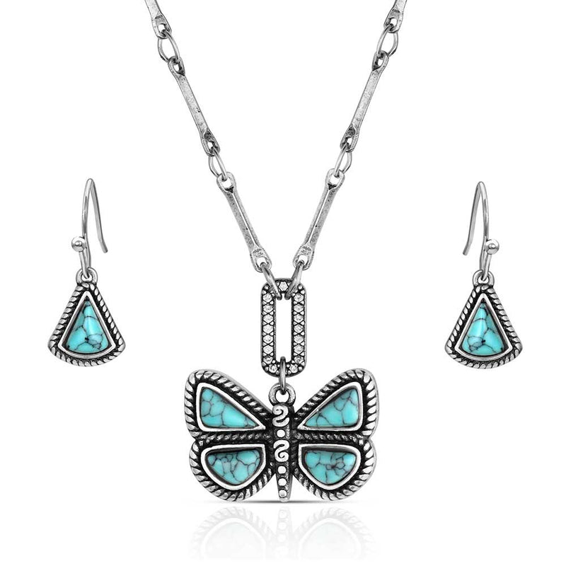 Women's Montana Silversmiths Set Me Free Turquoise Jewelry Set JS6527