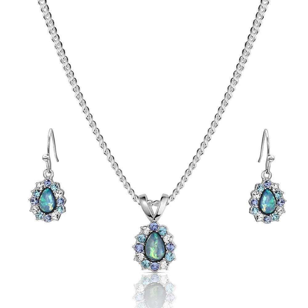 Women's Montana Silversmiths Northern Glow Opal Jewelry Set JS6537